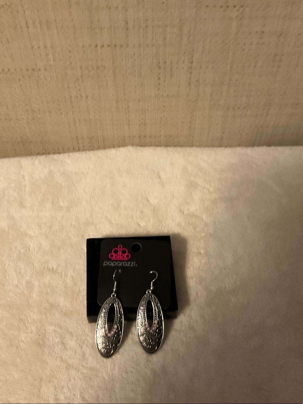 paparazzi Silver Filigree Oval Drop Earrings - Silver